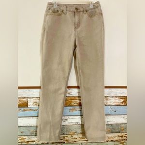 Ladies Christopher Banks tan jeans with embellishment